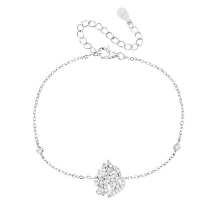 צמיד כסף אמיתי 925 האש שלי בשיבוץ אבני זרקון